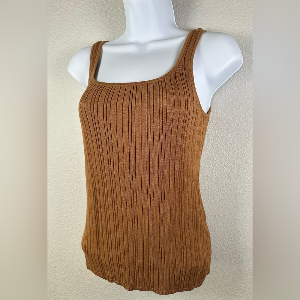 Banana Republic Factory Women’s Rust Brown Ribbed Tank Top Size Small